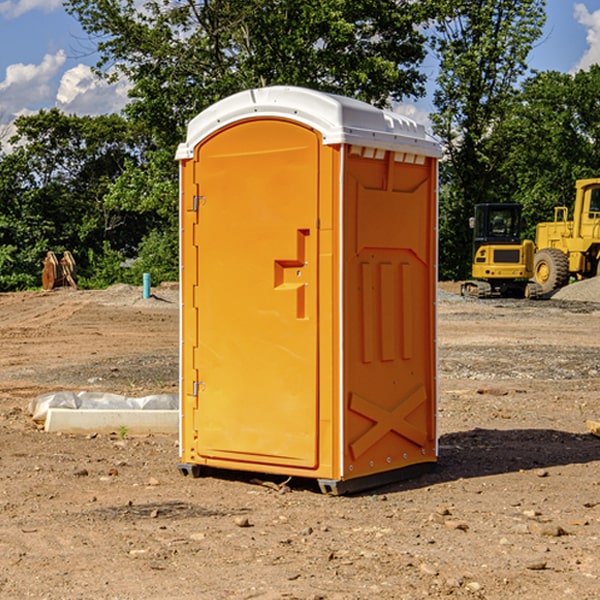 how often are the porta potties cleaned and serviced during a rental period in Harperville MS